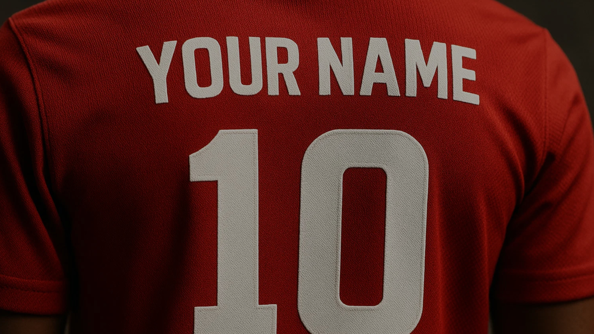Custom jersey with a name and number on the back